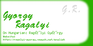 gyorgy ragalyi business card